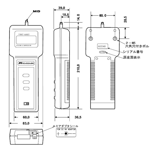 EA716｜0-50.00N フォースゲージのページ -