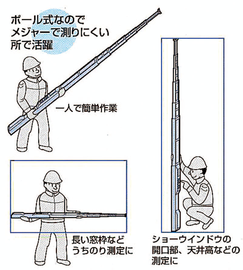 値下げ!宣真工業株式会社伸縮式メジャーポール