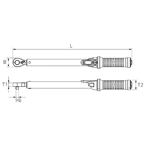 L：374.9mm、B：33mm、T1：13mm、T2：37.5mm