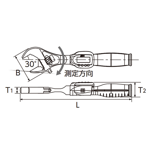 B:69mm　T1：14.5mm　T2：36mm