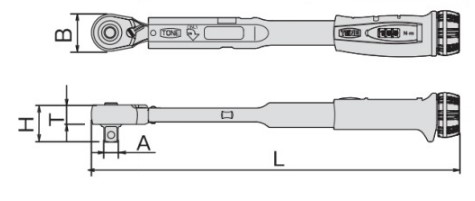 A：6.35mm　B：20mm　H：20mm　T：9.5mm　L：220mm