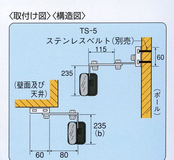 EA724ZS-21｜175x150mmx2 凸面ツインミラー(取付金具付)のページ