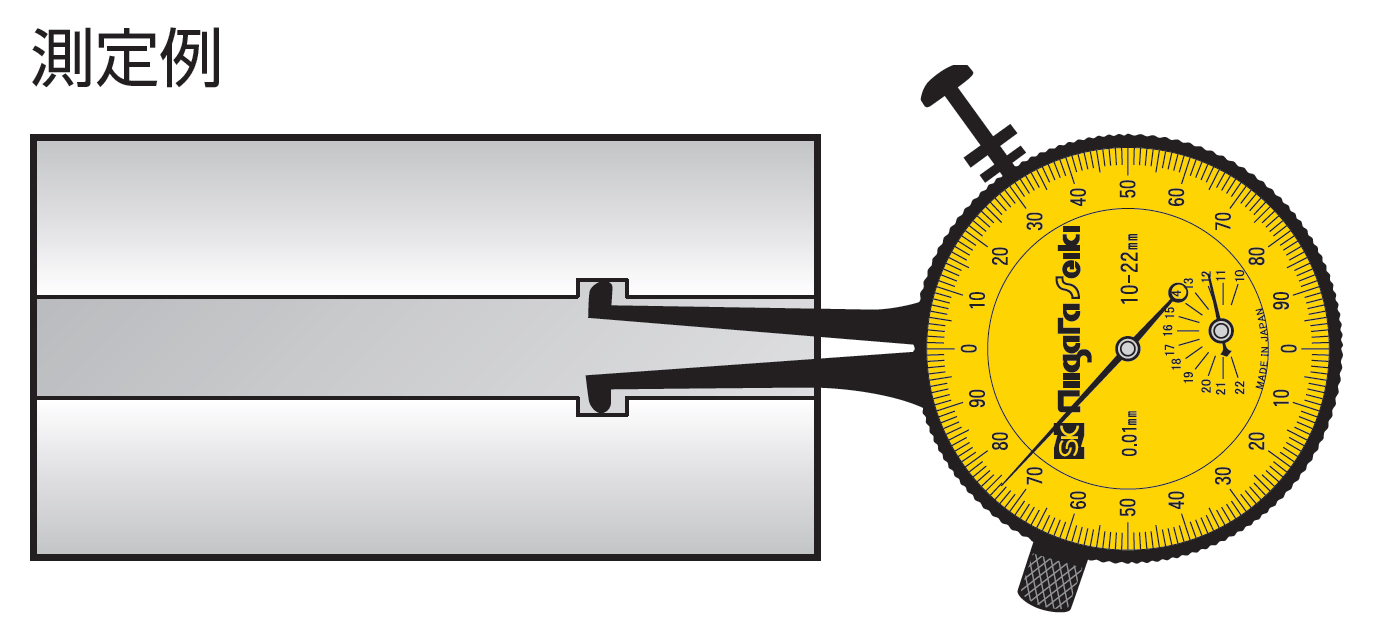 EA725AC-51｜6-18mm ダイヤルキャリパゲージ(内測用)のページ -