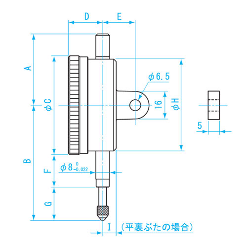 A：31mm　B：47mm　C：42mm　D：14mm　E：18mm　F：14mm　G：12mm　H：40mm　I：7mm