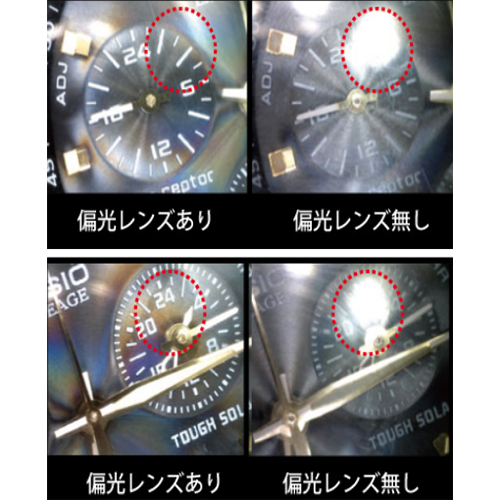 偏光フィルター搭載