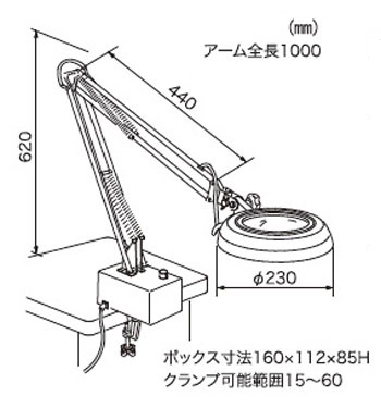 EA756TB-3A｜x10 / 85mm 照明付拡大鏡のページ -