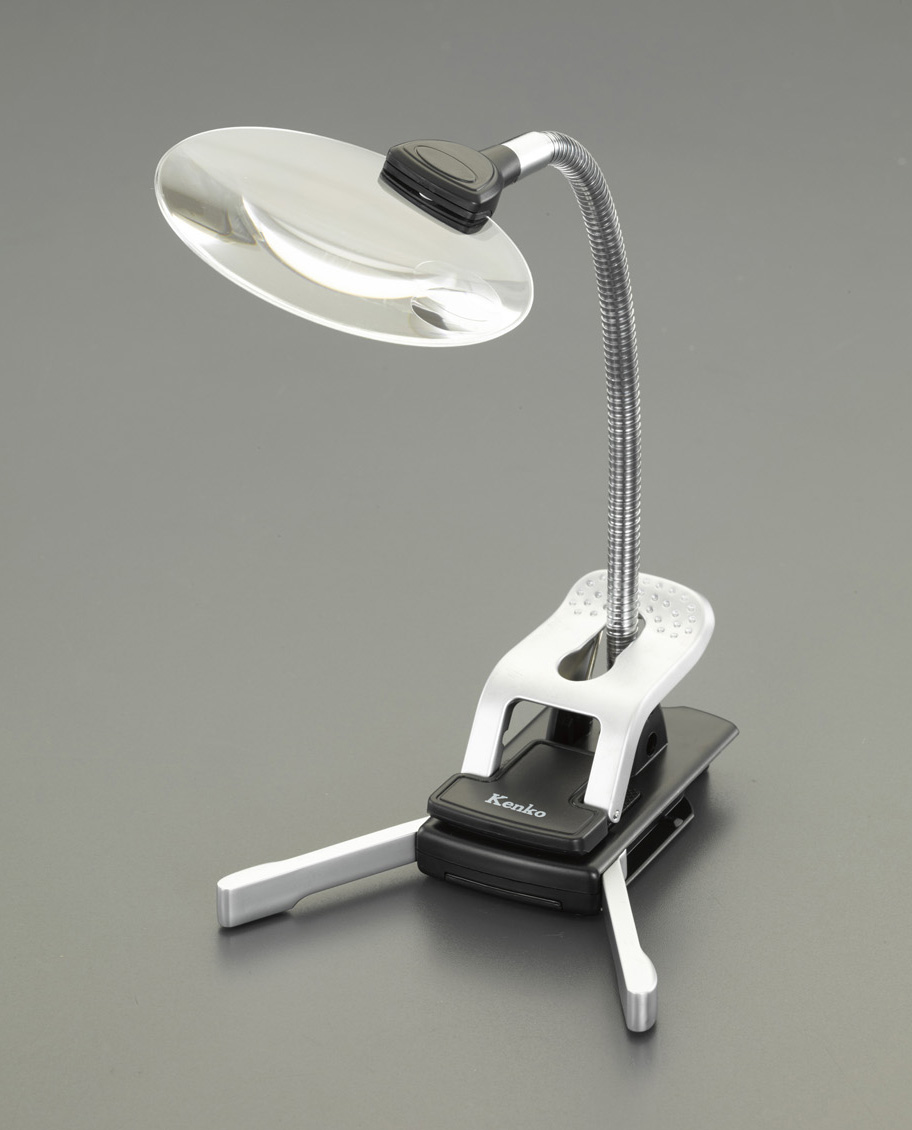 EA756TS-46｜x2.0/ 90mm スタンド型ルーペ(LEDﾗｲﾄ付)｜株式会社エスコ