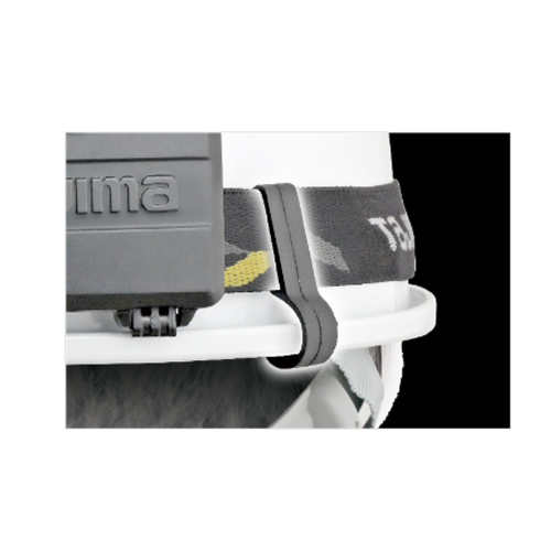 作業中のヘッドバンドのズレを防ぐヘルメットクリップ付き