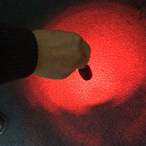 照射モード：赤