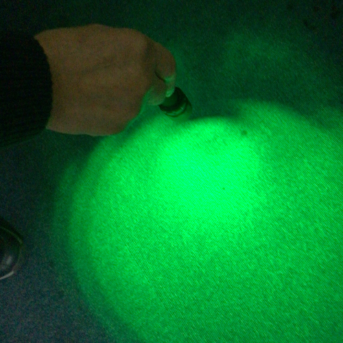 照射モード：緑