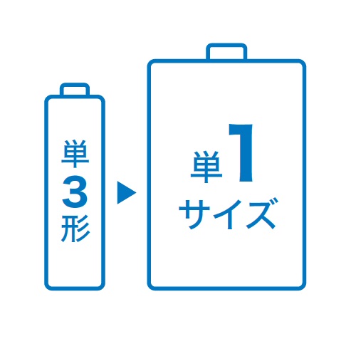 EA758YG-10A｜単３充電池 ｻｲｽﾞ変換ｽﾍﾟｰｻｰ(単1ｻｲｽﾞ/2本)のページ -