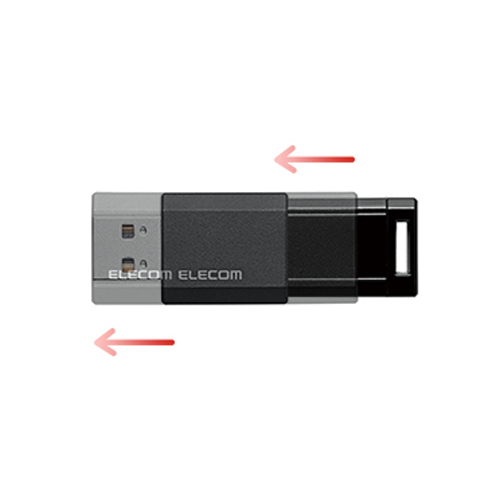 キャップ紛失の心配がないノック式