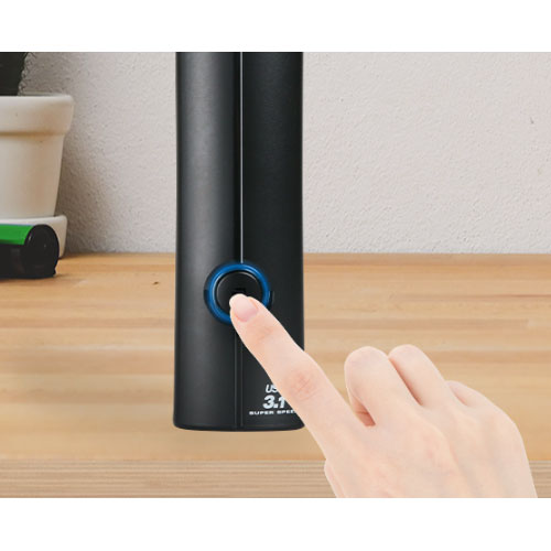 ワンタッチバックアップ機能を備えており、ボタンを押すだけでデータを同期可能