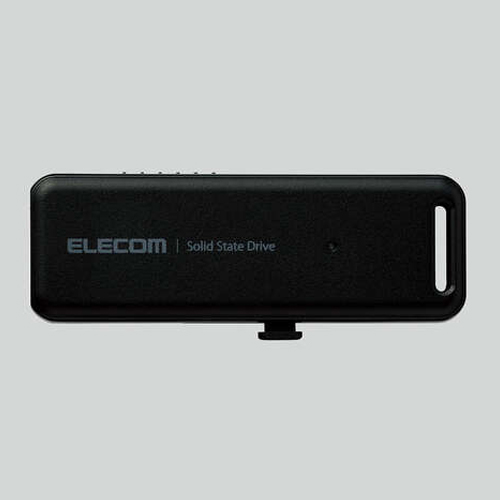キャップを紛失する心配がない、スライド式外付けSSD