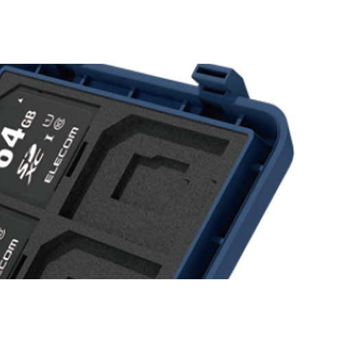 クッション素材がカードにしっかりフィットし、外部からの衝撃を緩和。