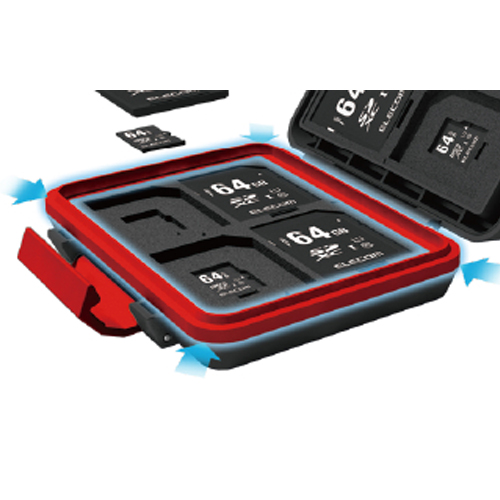 厚手のシリコン製パッキンにより、外部からの水やホコリの侵入を軽減。