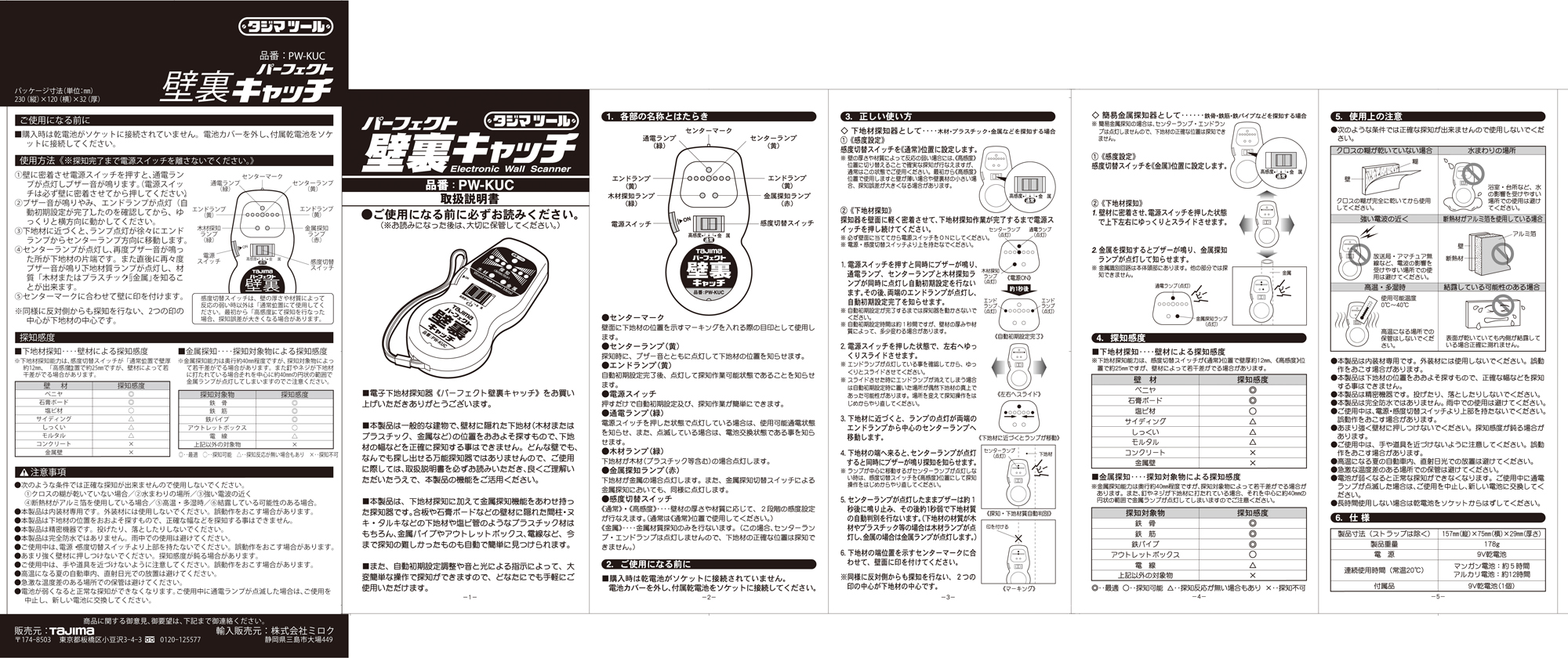 Ea760a 31 マルチ探知器のページ Mro商材なら エスコ の通販で