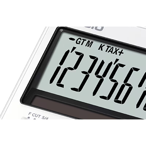 デスクに置いた際に斜めからでもクリアに読めるよう、液晶に角度をつけています。