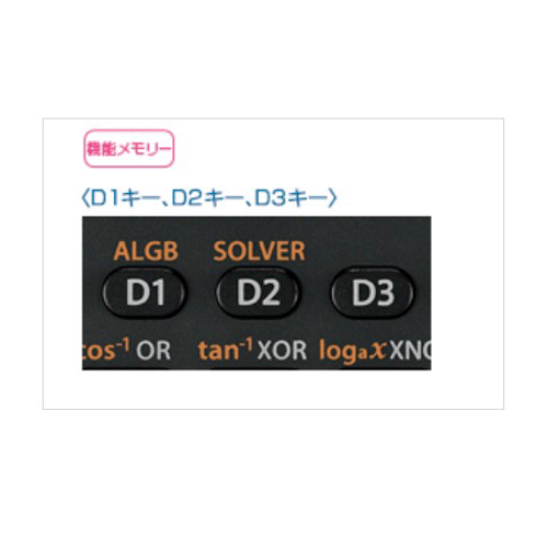 よく使う関数・機能を登録し、呼び出して計算できます。