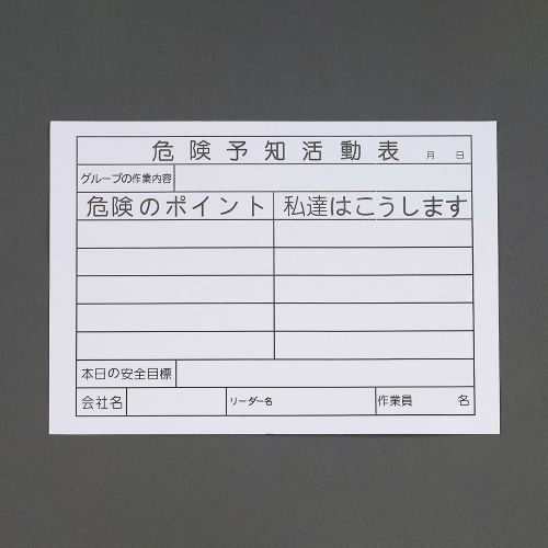 危険予知活動表
