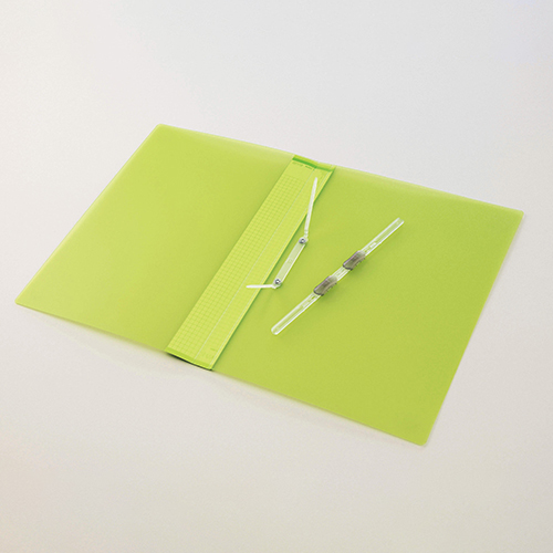 ※本商品はオレンジです。\n表紙にはカラフルな透明PPシートを使用。押え具は透明樹脂製です。