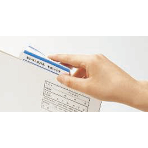 折り曲げて貼る両面仕様です。