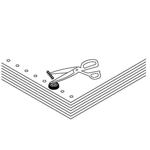 ④残りのファスナーをカットします。