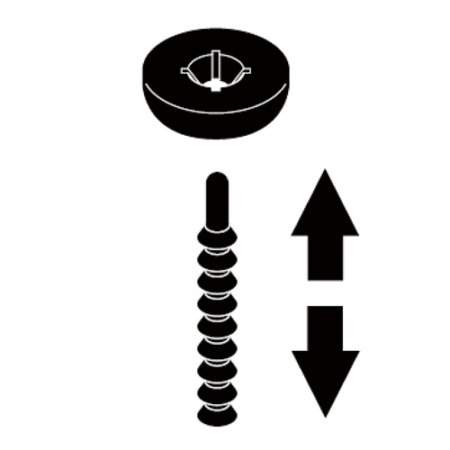 【仮止め】 リングを反対に差し込みます。何度でも抜き差しが可能です。