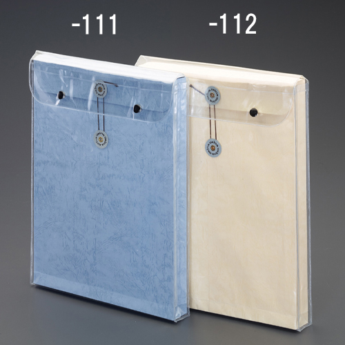 裏面（本商品は-112です）\n封はホックボタンと玉紐で繰り返し使えます。