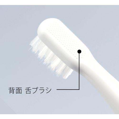 ブラシ背面に舌ブラシ付き