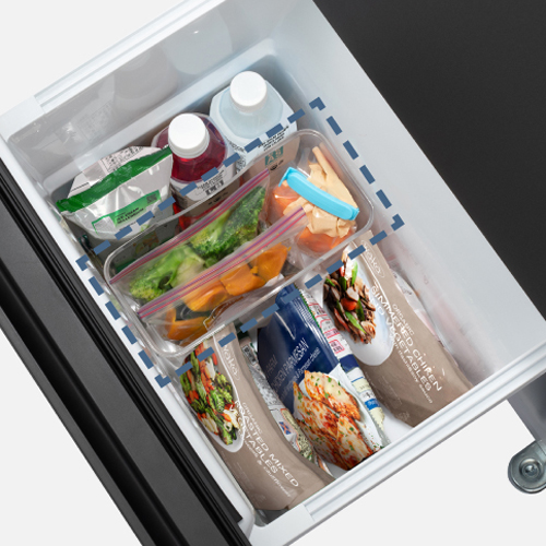 仕切りケースで冷凍食品を区分け収納できます