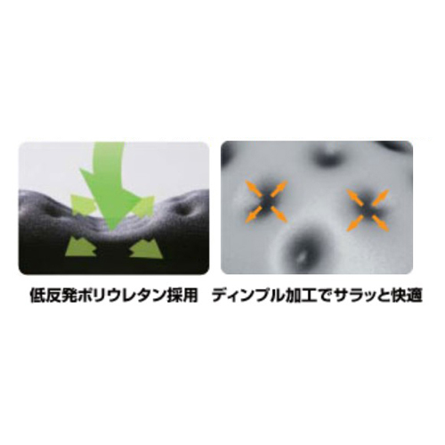 ディンプル加工でサラッと快適！手首の疲労を軽減するリストレスト一体型マウスパッド