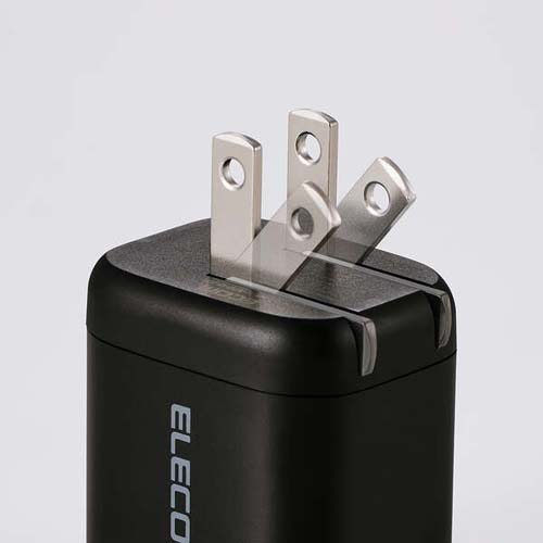 電源プラグは折りたたみ可能