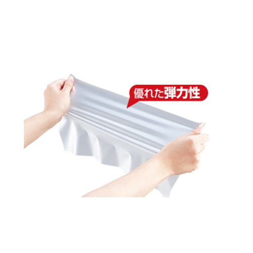 優れた弾力性と自己吸着性を持った好感触の素材