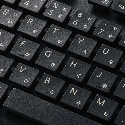 キートップの印字が消えにくいレーザー刻印を採用で長時間使用可能、繰り返しの丸洗いにも安心です。