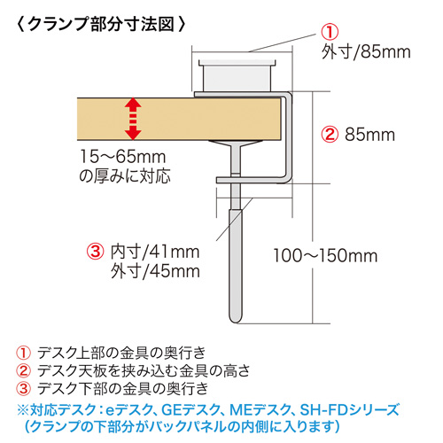 EA764AG-12｜570mm モニターアーム(垂直可動/ｱｰﾑ角180°のページ -