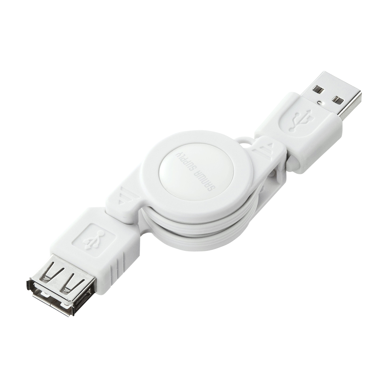 EA764AJ-227｜0.8m USB巻取ケーブル(A-A/2.0対応/白)のページ -