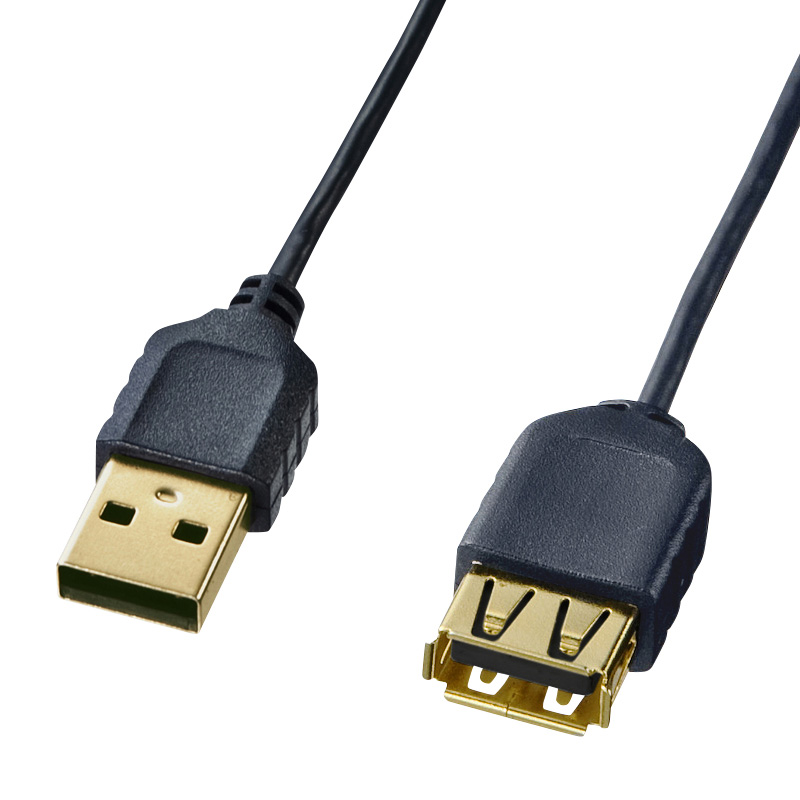 EA764AJ-232｜1.0m USB延長ケーブル(A-A/2.0対応/極細)のページ -