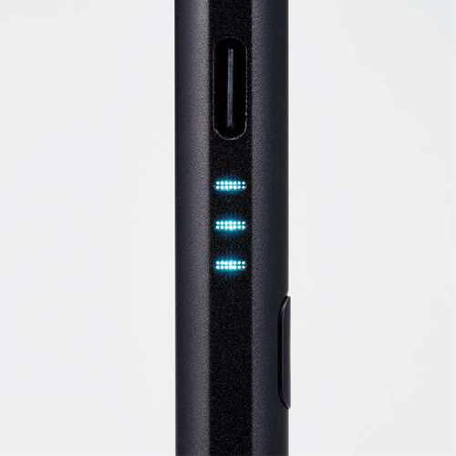 LEDランプが、iPadモードは青