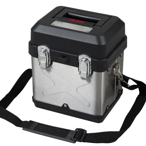 頑丈なステンレス製キャリングケース付き