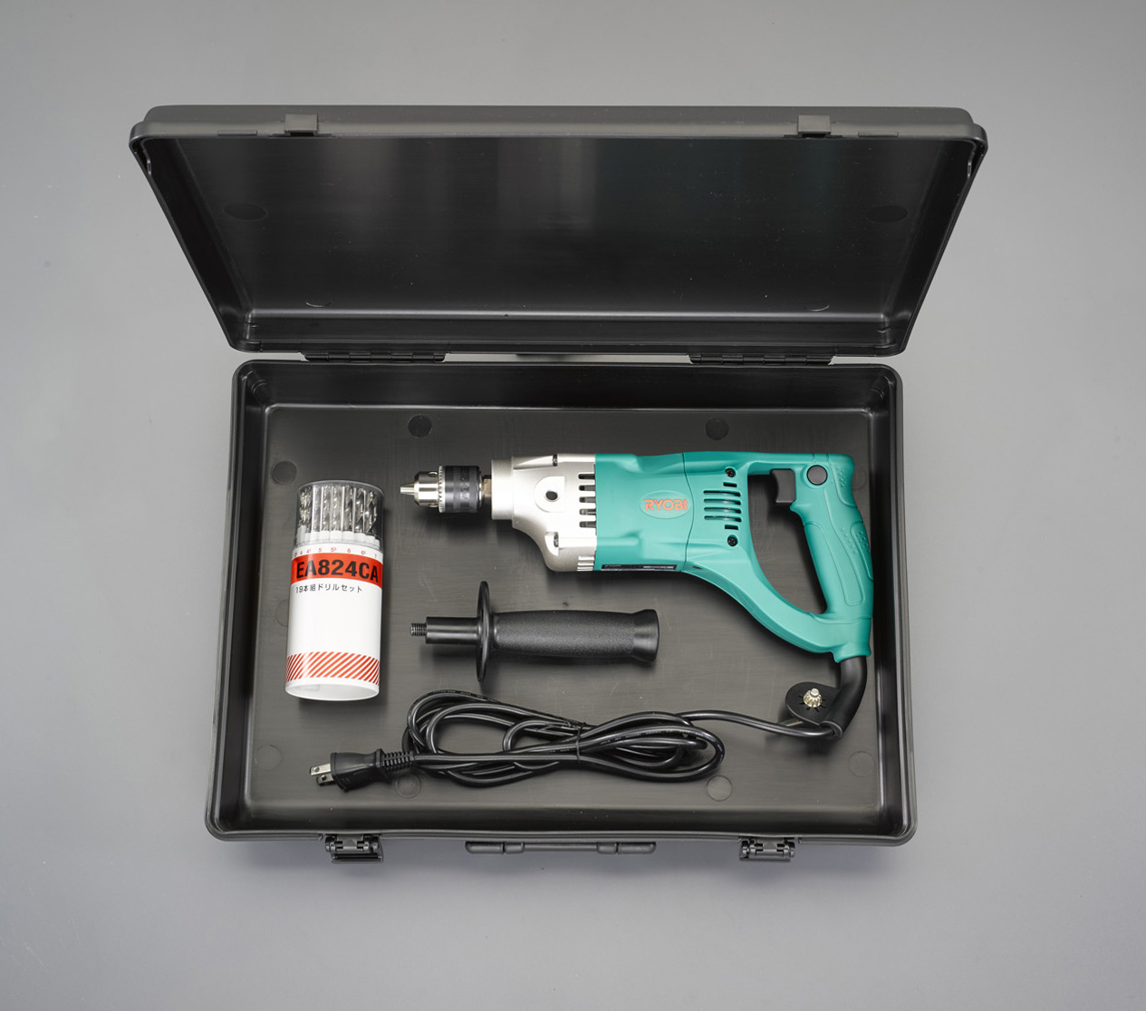 10mm/390W 電気ドリルセット EA801AB-2SB エスコ ESCO-