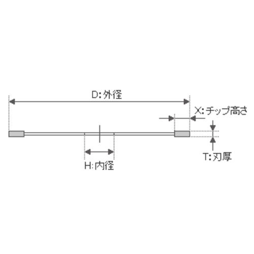 D：100mm　　T：0.8mm\nX：15mm　　H：20mm