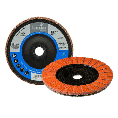 セラミックフラップディスク×4枚（#40×2枚、#60×2枚）