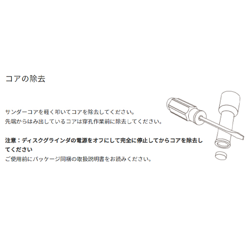 コアの除去