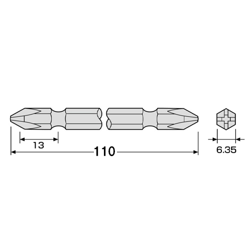 全長（L）:110mm