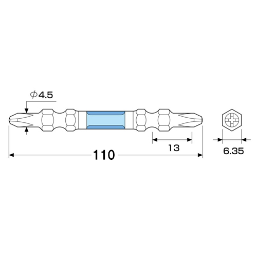 全長（L）:110mm