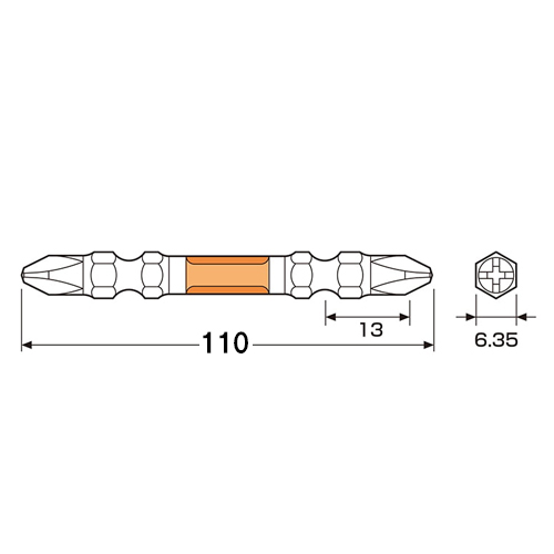 全長（L）：110mm