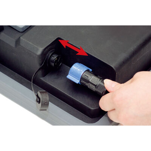 脱着式コネクタ仕様で電線交換ラクラク