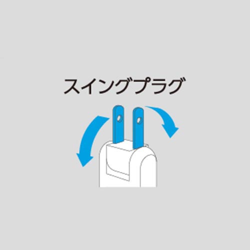 180°可動スイングプラグ採用