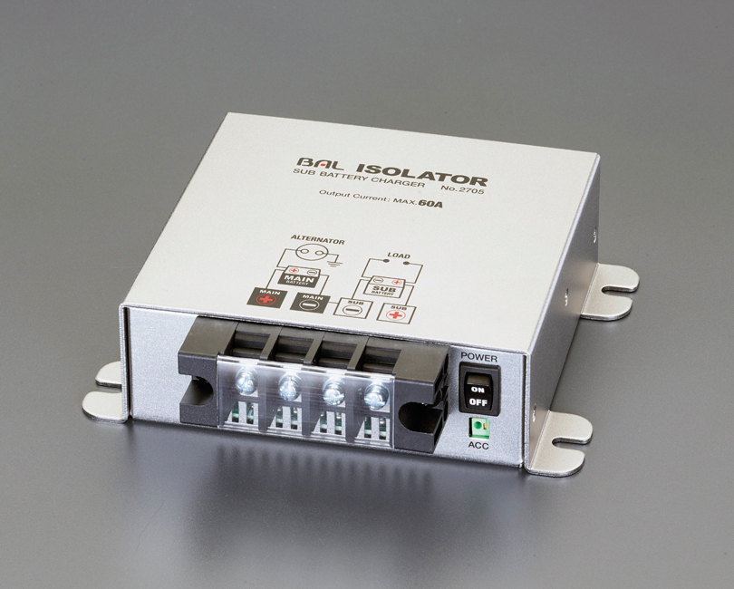 走行充電器 60A 12V 昇圧回路付 アイソレーター BAL-2705［正規